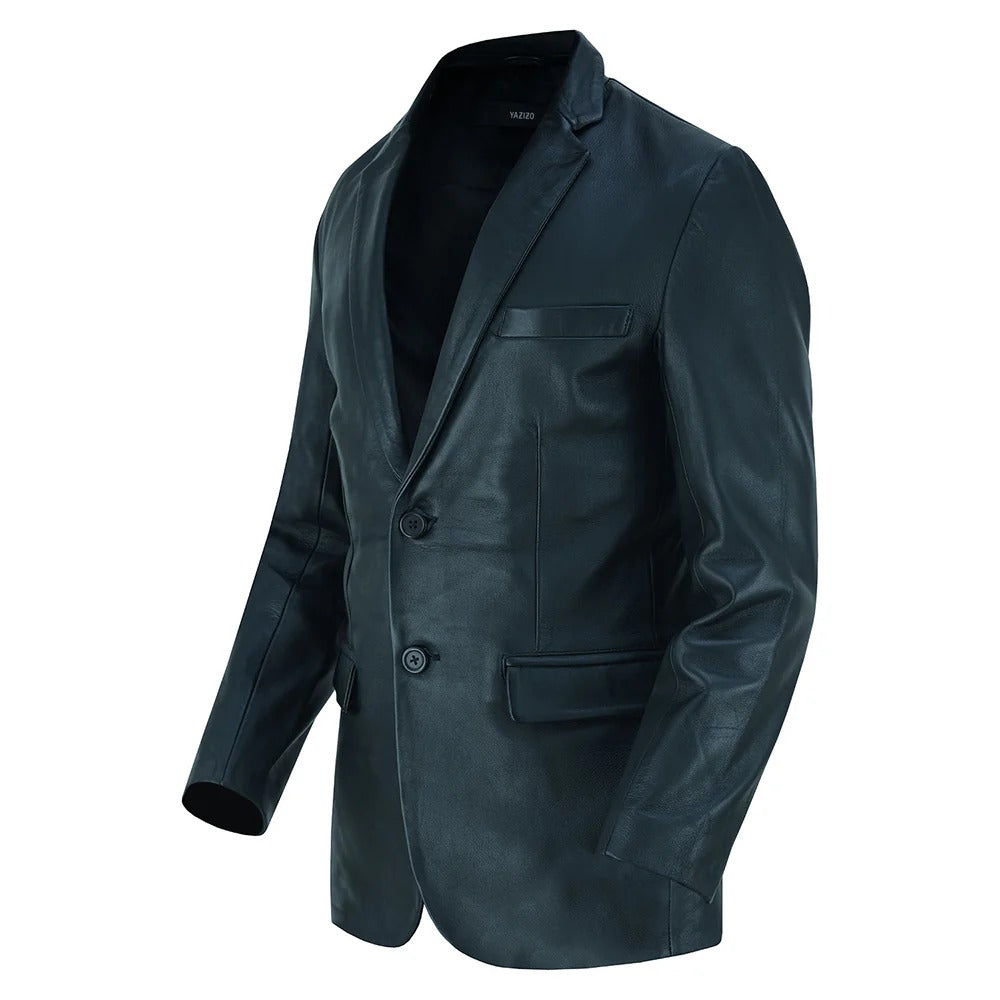 formal blazer genuine leather jacket for men